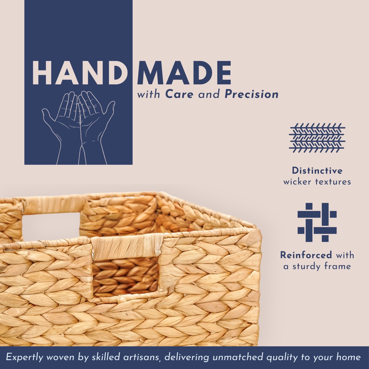 Water hyacinth basket storage use image